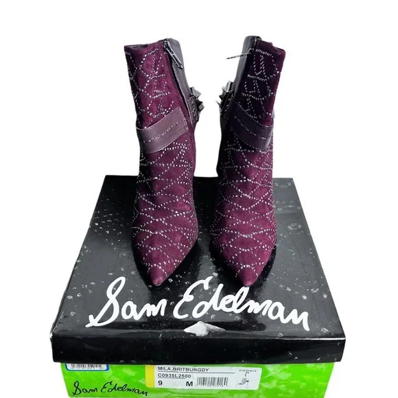 Sam Edelman MILA, BRITBURGDY Boots - Picture 2 of 6